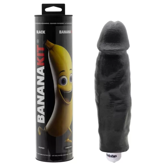Bananakit - set za izradu odljeva penisa s vibratorom (crni)