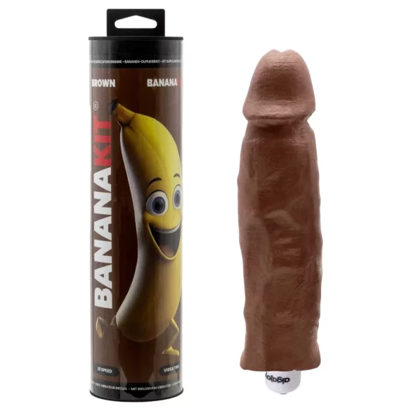 Bananakit - set za izradu odljeva penisa s vibratorom (smeđi)