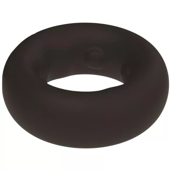 Pulselock Cocktura - točkasti silikonski prsten za penis (crni) - 27 mm