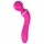 Lonely - 2u1 masažer i G-točka vibrator s 3 nastavka - rozi