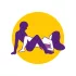 Desirel Magic Pillow - klinasti seksi jastuk na napuhavanje (tamnoljubičasti)