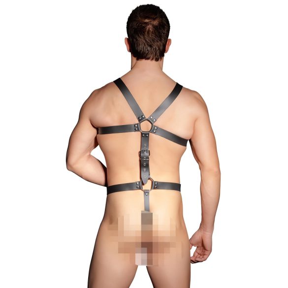 ZADO - muški kožni body harness - crna - S-L
