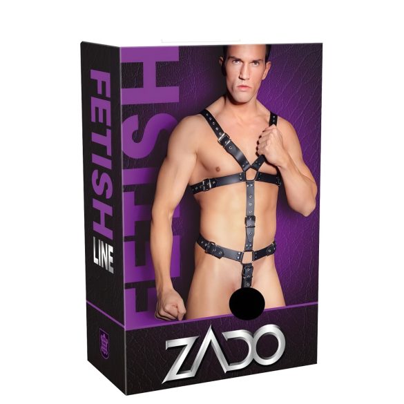 ZADO - muški kožni body harness - crna - S-L