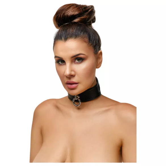 ZADO - kožna ogrlica za vrat - crna