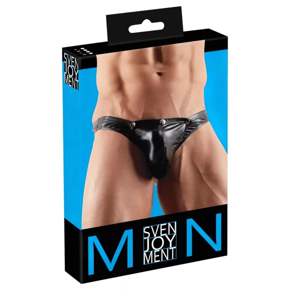 Svenjoyment - Tanga za muškarce s otvorenom stražnjicom (crna) - M