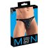 Svenjoyment - muška tanga s kristalima (crna) - XL