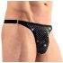 Svenjoyment - muška tanga s kristalima (crna) - XL
