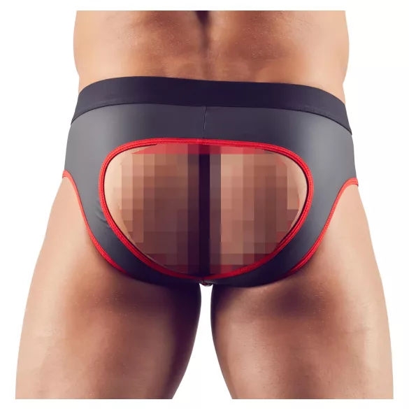 Svenjoyment - muške otvorene jock gaćice - crne - XL