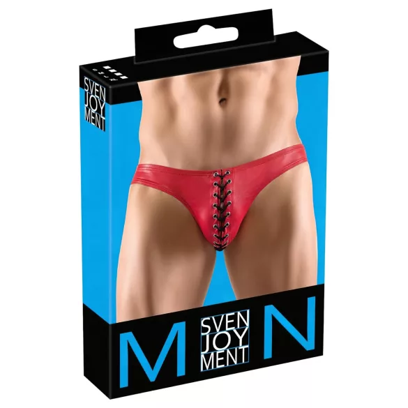 Svenjoyment - muške bokserice s vezicama - crvena boja - M