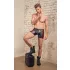 NEK - muške bokserice sa crvenim bočnim umecima i patentnim zatvaračem - crne - L