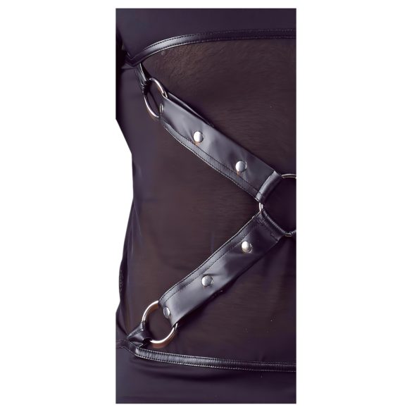 NEK - dugorukavni muški top s križnim trakama (crna) - M