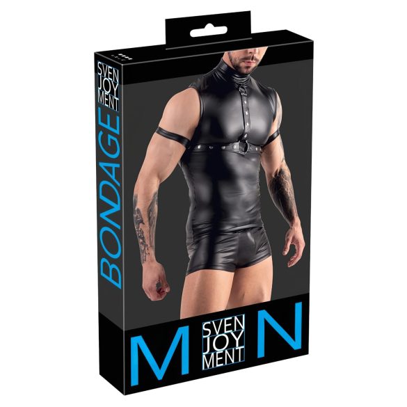 Svenjoyment - Crni muški top bez rukava s pojasom - XL