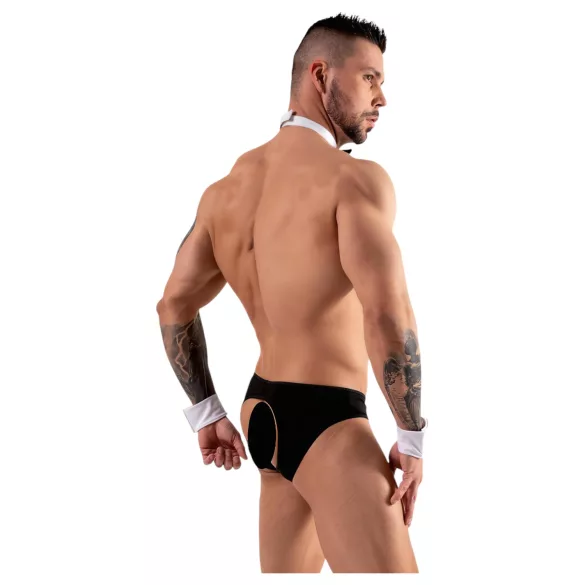 Svenjoyment - muški tanga kostim konobara - crno-bijeli set - L