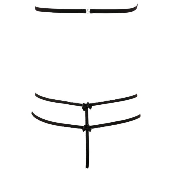 Cottelli - Otvoreni čipkasti set - crna - XL