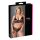 Cottelli Plus Size - čipkasti grudnjak set (crno) - XXL
