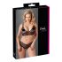 Cottelli Plus Size - čipkasti grudnjak set (crno) - XXL