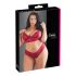 Cottelli Plus Size - mekani čipkasti grudnjak set (crveni) - 4XL