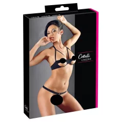 Cottelli - Set grudnjaka s metalnim prstenovima - crna
