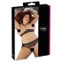 Cottelli Plus Size - Set grudnjaka s perlicama (crna) - 2XL