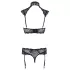 Cottelli - čipkasti set grudnjaka s ovratnikom (crni) - 85B/L