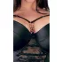 Cottelli Plus Size - grudnjak s čipkom i naramenicama (crni)
