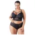 Cottelli Plus Size - grudnjak s čipkom i naramenicama (crni) - 85E