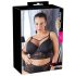 Cottelli Plus Size - Čipkani grudnjak s naramenicama (crni) - 95F