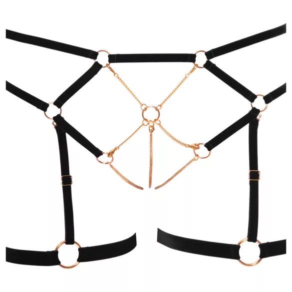 Cottelli - lančani ukrasni body harness - 2-dijelni - crna