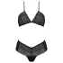 Passion Eco Kerria - čipkasti bikini set (crni) - L/XL