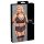 Cottelli Bondage Plus Size - čipkasti grudnjak set (crna) - 4XL