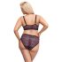 Cottelli Plus Size - prozirni uzorak grudnjak set (ljubičasti) - 2XL