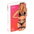Obsessive Alessya - čipkasti donji rublje set (crno) - M/L