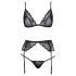 Poljubac - set donjeg rublja (crno) - L/XL