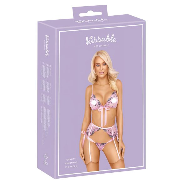 Poljubac - ružičasti vez donje rublje set (roza)