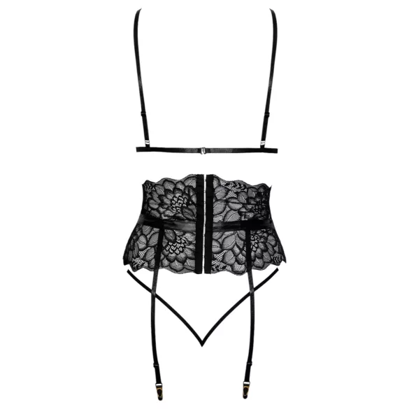 Kissable - set grudnjaka s remenom (crno) - L/XL