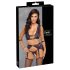 Cottelli Bondage set - donje rublje i lisice (crno-ljubičasto) - XL