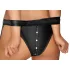 Cottelli Bondage - sjajan grudnjak set s lisicama (crna) - M