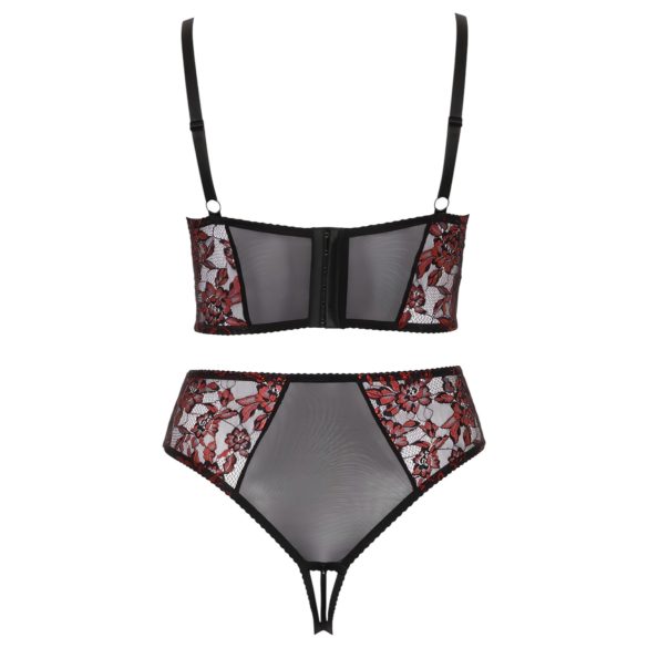 Cottelli Plus Size - komplet grudnjaka - crvena boja