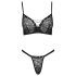 Cottelli Party - crni korzet grudnjak set - 85C/L