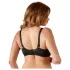 Cottelli Plus Size - grudnjak s podizanjem grudi - crna - 85E