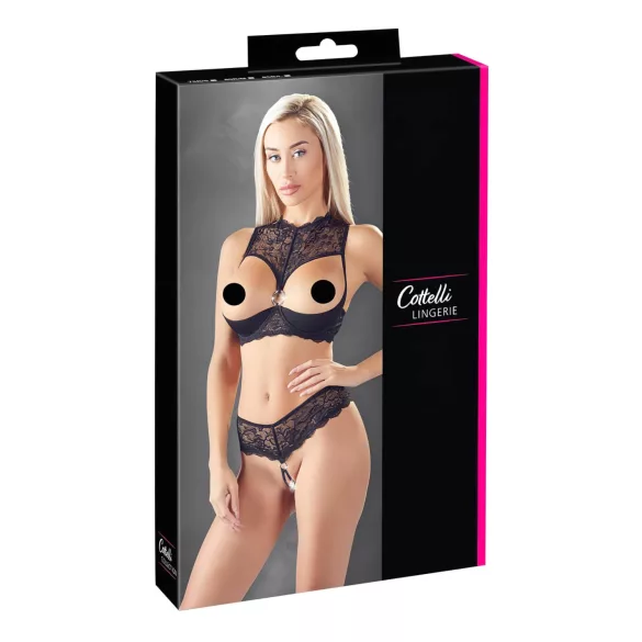 Cottelli - otvoreni grudnjak set - crna - 85B/L