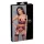 Cottelli Bondage - mrežasti grudnjak set s čipkom - crveni - L