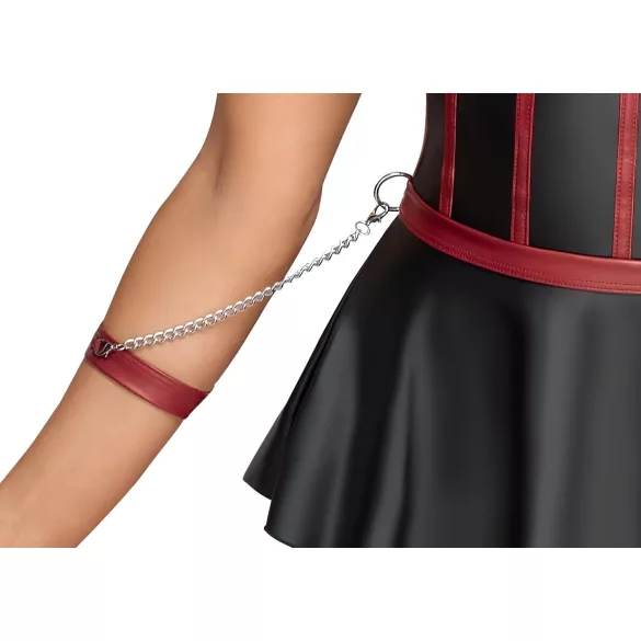 Cottelli Bondage - sjajni set i lisice za ruke (crne)