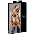 Cottelli Bondage - sjajni ukrasni body bikini pojas - crna - XL