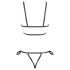 Cottelli Bondage - sjajni ukrasni body bikini pojas - crna - XL
