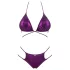 Obsessive Balitta - sjajni bikini s naramenicama oko vrata (crni)
