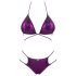 Obsessive Balitta - sjajni bikini s vezicama (ljubičasta) - M