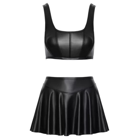 Cottelli - mat gornji dio s vezicama i minica set (crna) - M