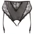 Cottelli Plus Size - čipkaste gaćice s halterima (crne) - XXXXL