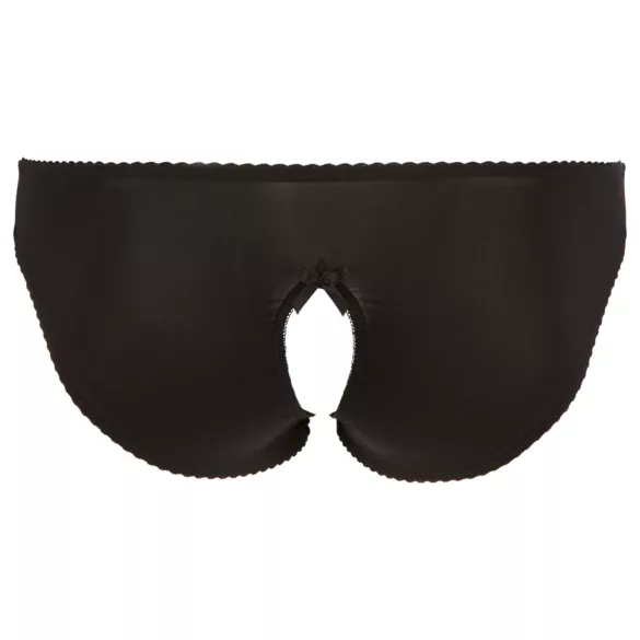 Cottelli Plus Size - čipkaste otvorene gaćice (crne)